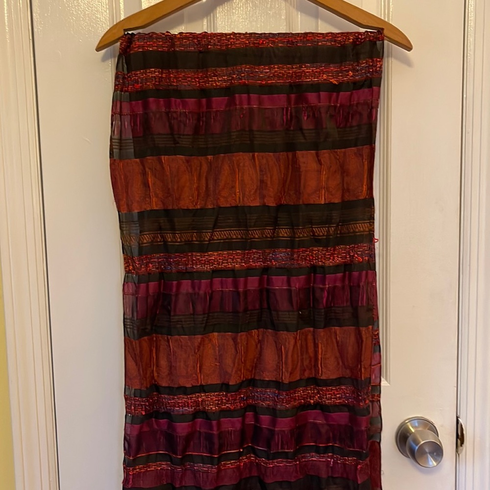 Women’s wrap/scarf. Winter, rich colors.